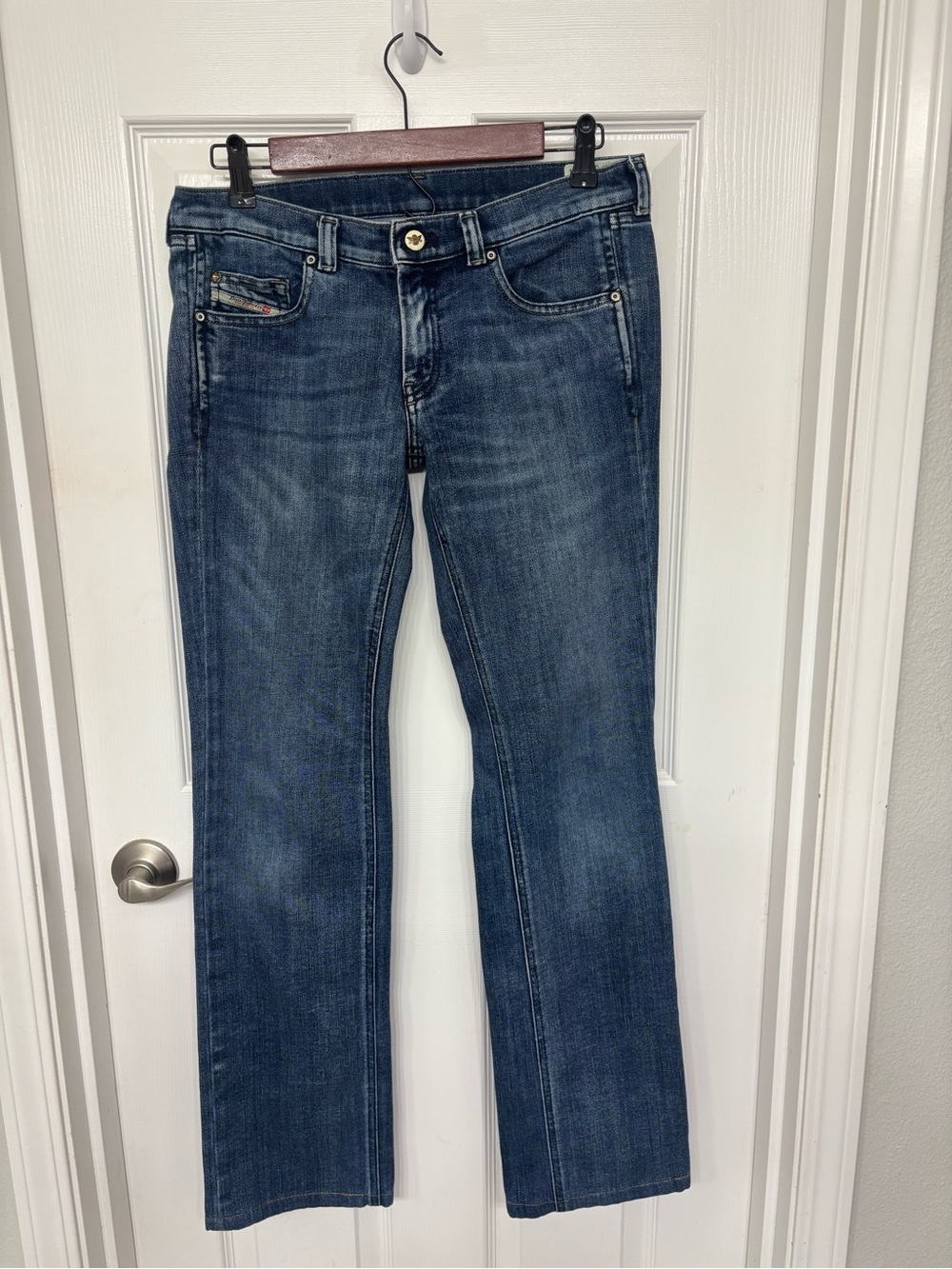 VTG Diesel Doozy Low Rise Straight Jeans Wash 0072J Blue Denim W30 L34